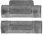 Ramrod pipe, iron, forward pipe with lug, octagon with rings, for 3/8" ramrod